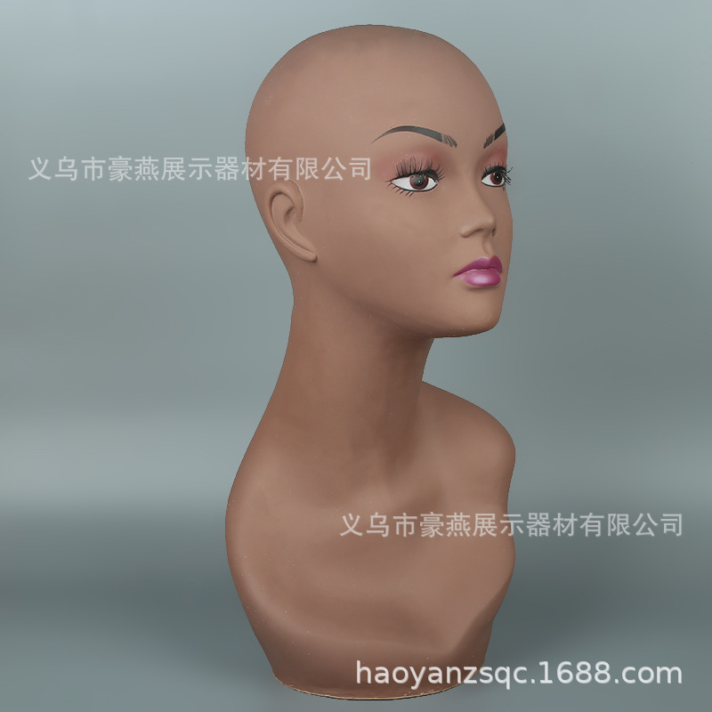 非洲女头 围巾展示头模 饰品头模塑料化妆头模展示帽子假发