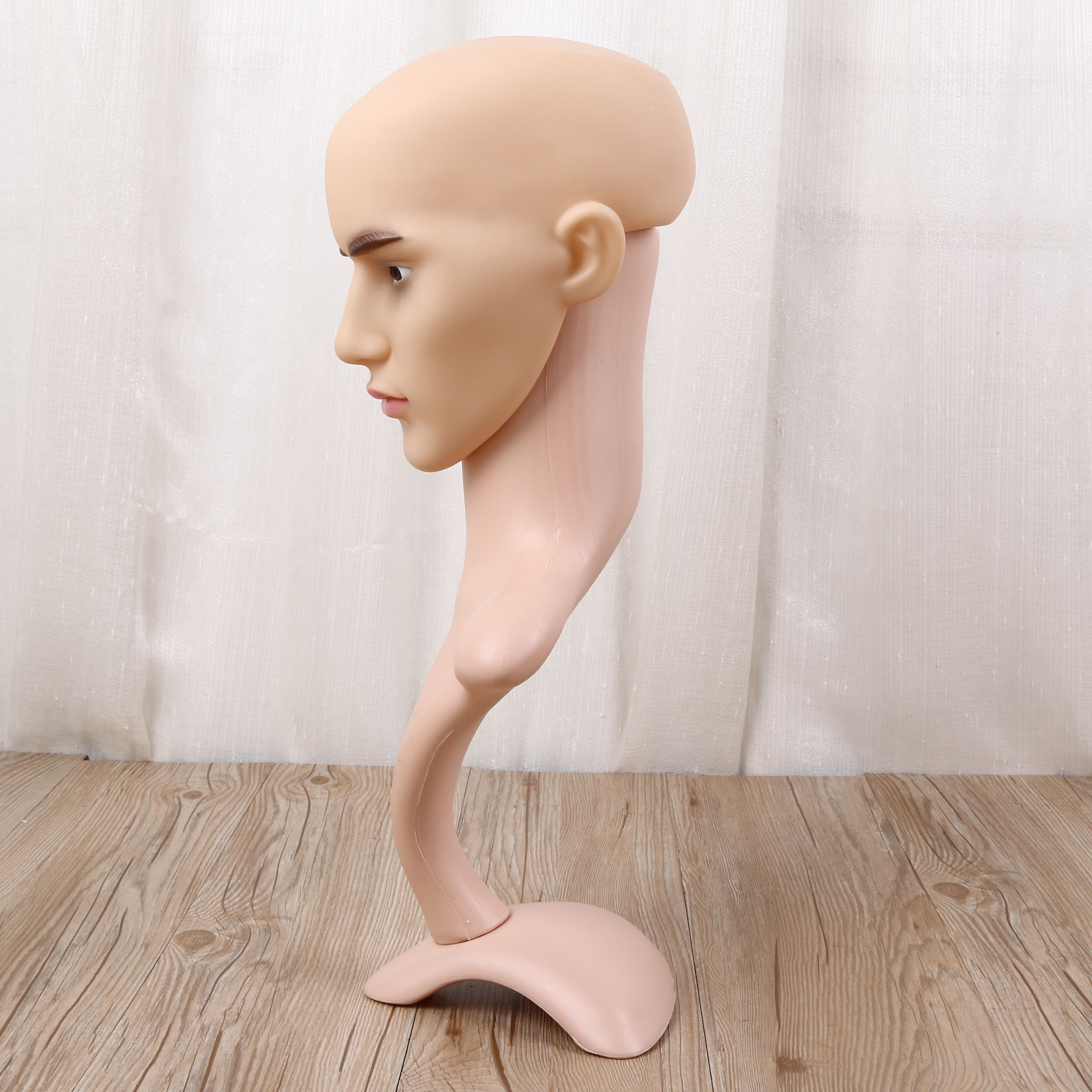 豪燕模特 三体活动男头模 假发帽子围巾模特头