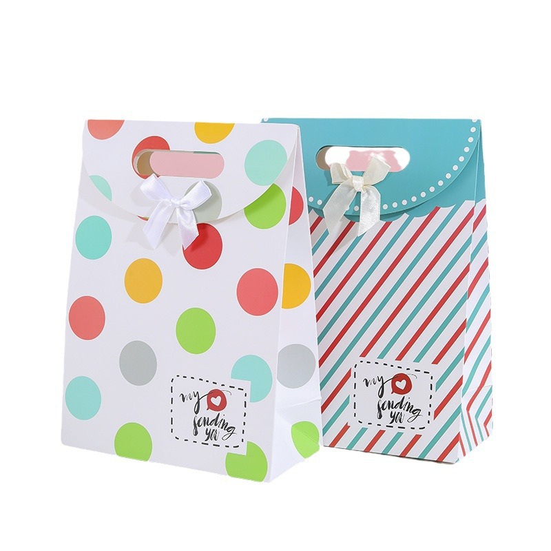 Bow flap hand-held bags, gift bags, creative birthday gift packaging bags, packing bags, baking packaging boxes Specification image