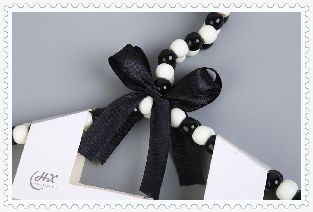 惠栩复古经典配色高档珍珠衣架弧形防滑塑料衣架服装店展示衣挂详情8