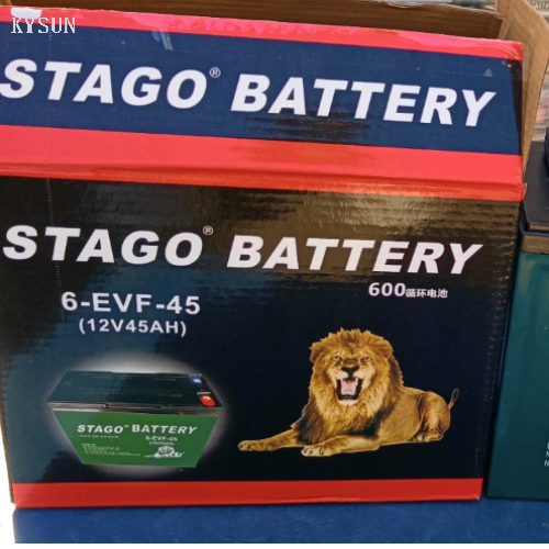 KYSUN STAGO high-quality maintenance-free solar recycling lead-acid battery 12V58AH 15KG
