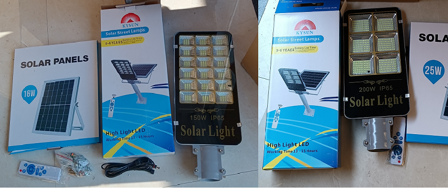 KYSUN solar outdoor LED waterproof street lamp radar intelligent sensing light control remote control integrated high battery life