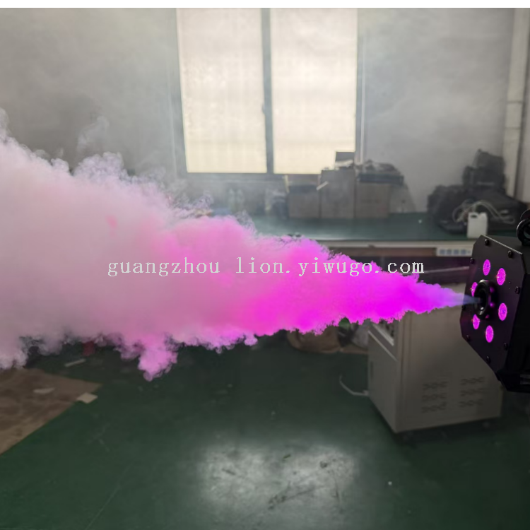 2025跨境新款 手持1500W6颗LED烟雾机DJ烟枪酒吧蹦迪彩色舞台烟机细节图
