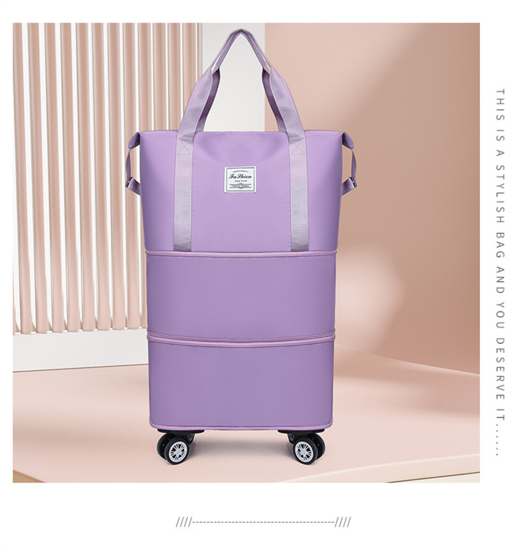 Universal wheel luggage bag, travel bag, storage, fitness bag for women pic 19