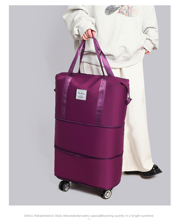 Universal wheel luggage bag, travel bag, storage, fitness bag for women pic 26