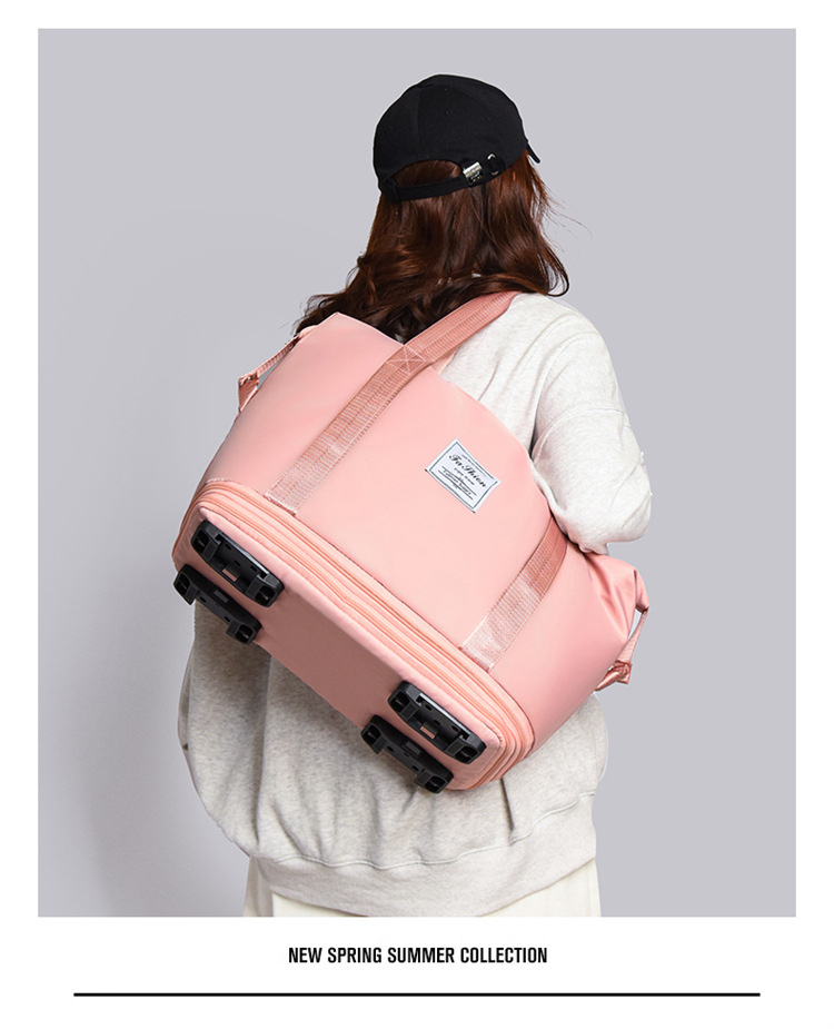 Universal wheel luggage bag, travel bag, storage, fitness bag for women pic 24