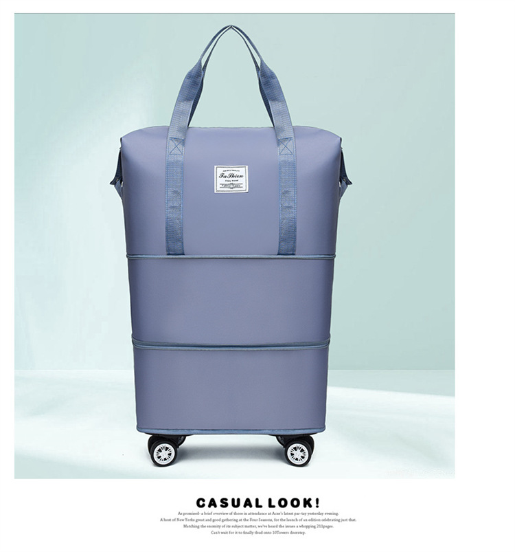 Universal wheel luggage bag, travel bag, storage, fitness bag for women pic 21