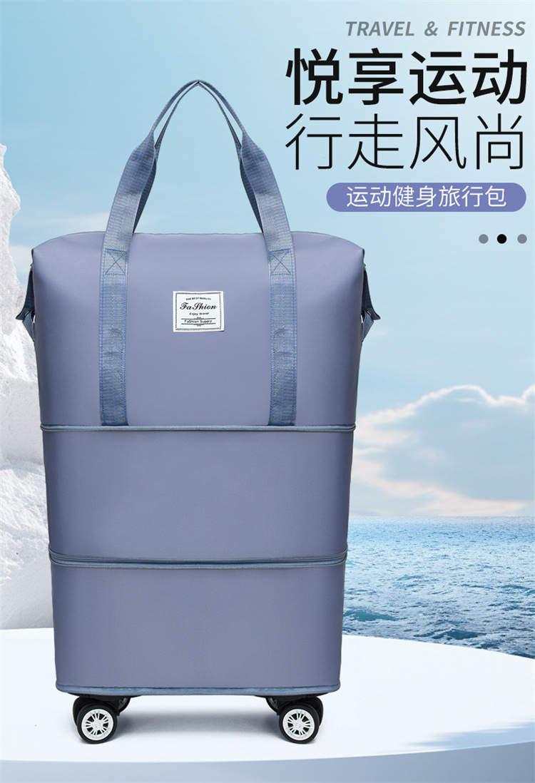 Universal wheel luggage bag, travel bag, storage, fitness bag for women pic 1