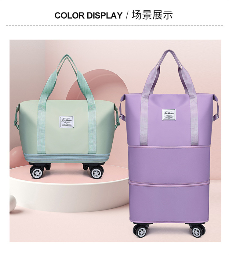 Universal wheel luggage bag, travel bag, storage, fitness bag for women pic 18