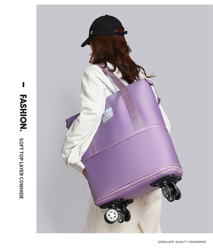 Universal wheel luggage bag, travel bag, storage, fitness bag for women pic 23