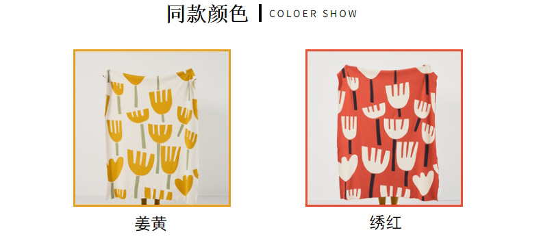 Flower, four-season cotton blanket, knitted sofa blanket, throw pillow, office nap blanket, spring and summer cover blanket, Lumo pic 2