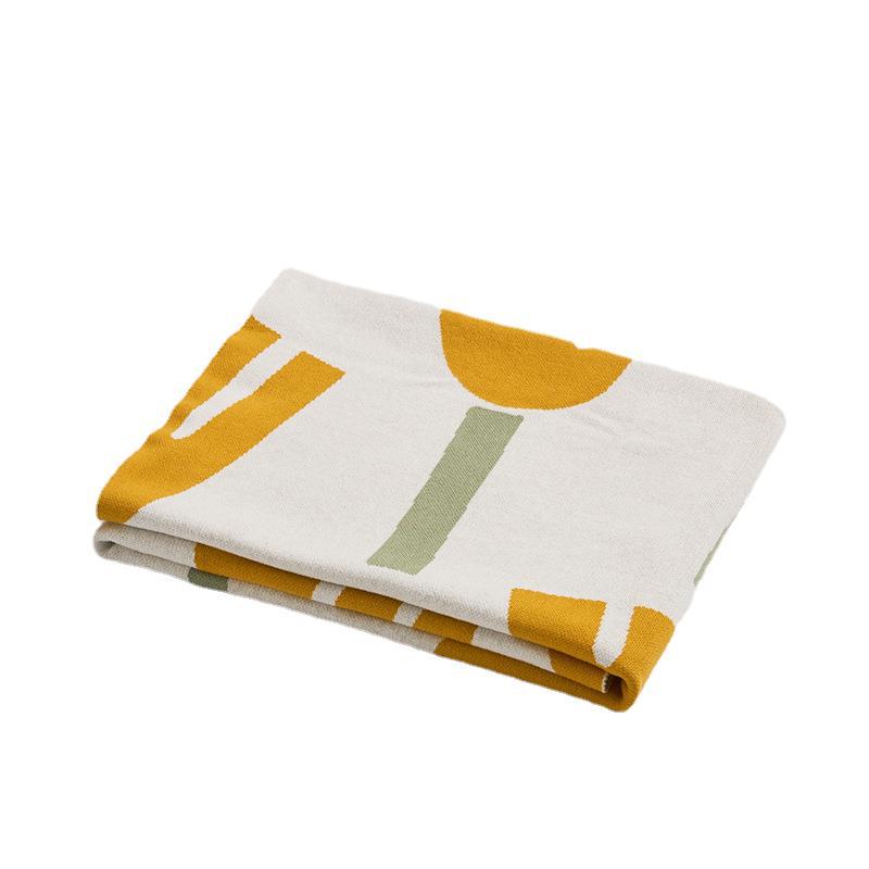 Flower, four-season cotton blanket, knitted sofa blanket, throw pillow, office nap blanket, spring and summer cover blanket, Lumo Application Scenario