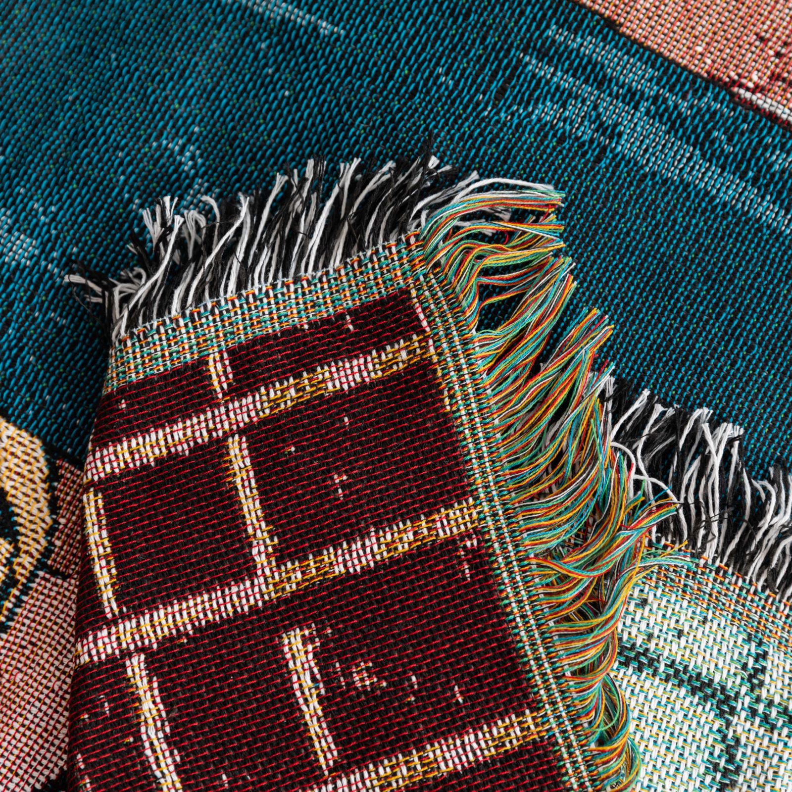Guitar, woman, decorative blanket, sofa cover pic 5