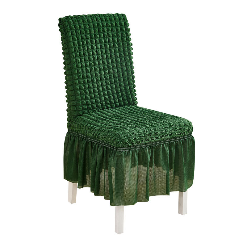 Wholesale of thickened three-dimensional bubble wrap chair cover with one-piece skirt, universal household all-inclusive elastic one-piece dining chair cover Application Scenario