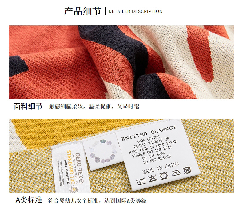 Flower, four-season cotton blanket, knitted sofa blanket, throw pillow, office nap blanket, spring and summer cover blanket, Lumo pic 6