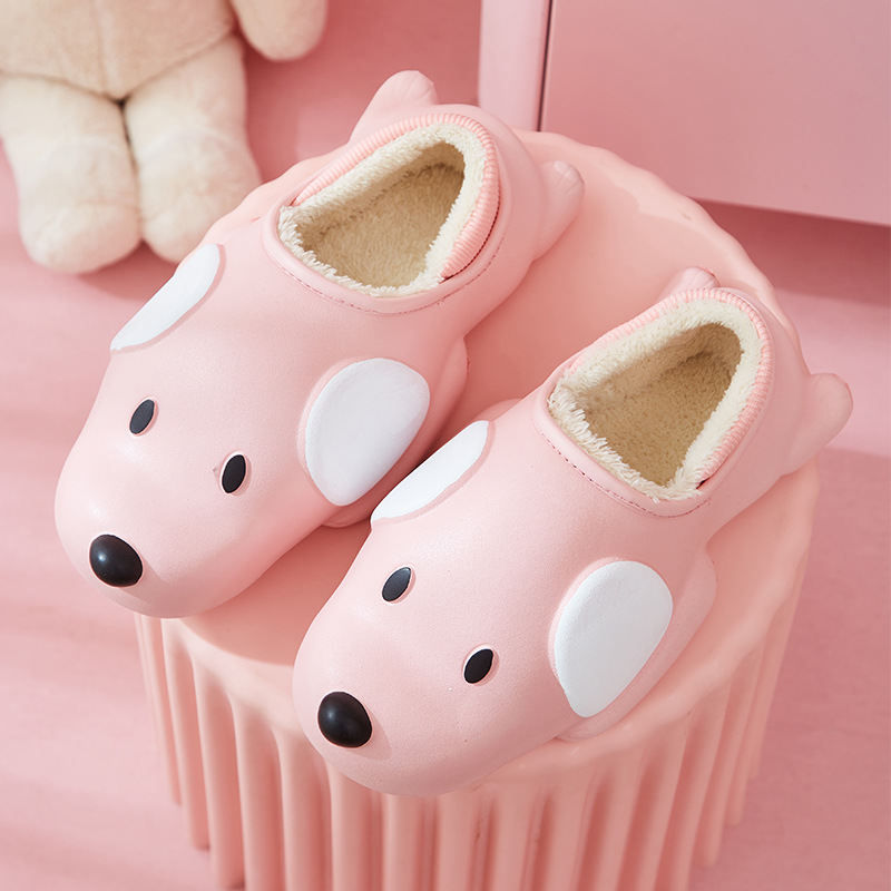 2025 New style dog cotton slippers for women petting cats, a romantic couple, cartoon for women, winter indoor home warmth and fleece Item Picture