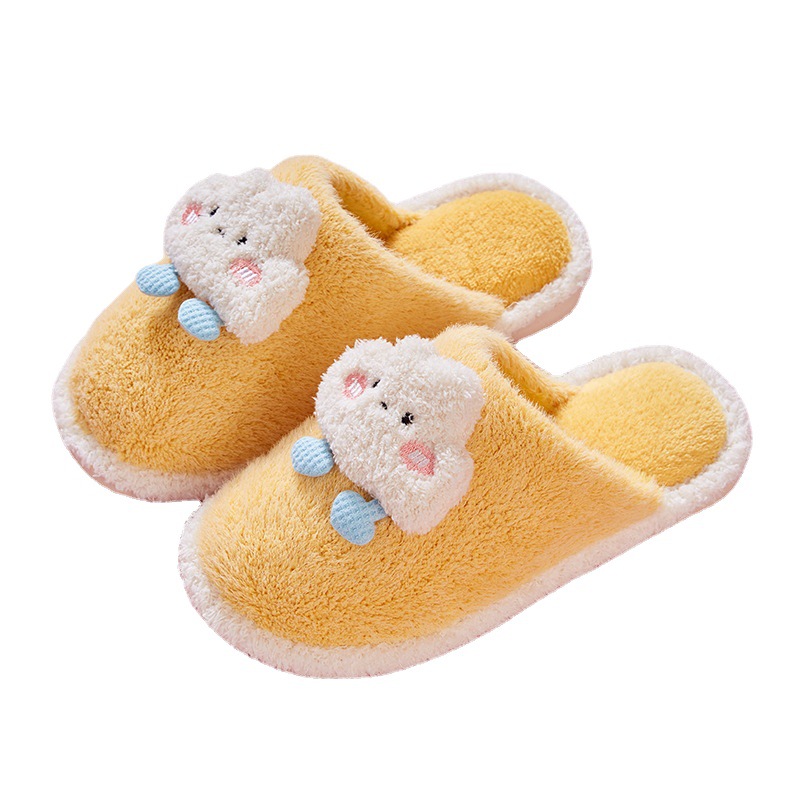Cloud Couple Cotton slippers for men and women, autumn and winter plush cartoon anti-slip home shoes wholesale S free shipping Application Scenario