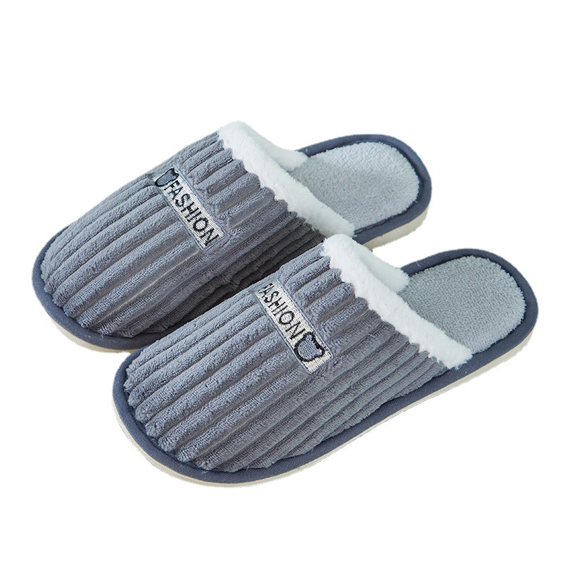 2025 New product slippers for home wholesale, solid color thickened cotton slippers, anti-slip for autumn and winter home, couple plush postpartum care Application Scenario