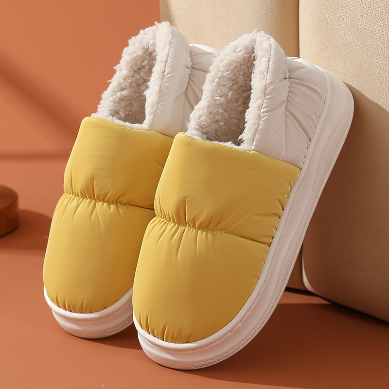Home cotton slippers for home use, warm for lovers, winter indoor slippers for women, anti-slip, wholesale cotton slippers for men Item Picture