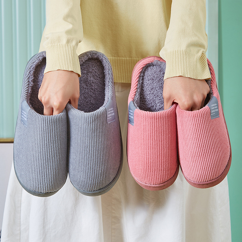 2022 Cartoon cotton slippers for couples, men and women, autumn and winter cotton shoes, indoor and outdoor warm and durable slippers for home wholesale Specification drawing