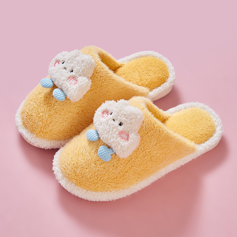 Cloud Couple Cotton slippers for men and women, autumn and winter plush cartoon anti-slip home shoes wholesale S free shipping Item Picture