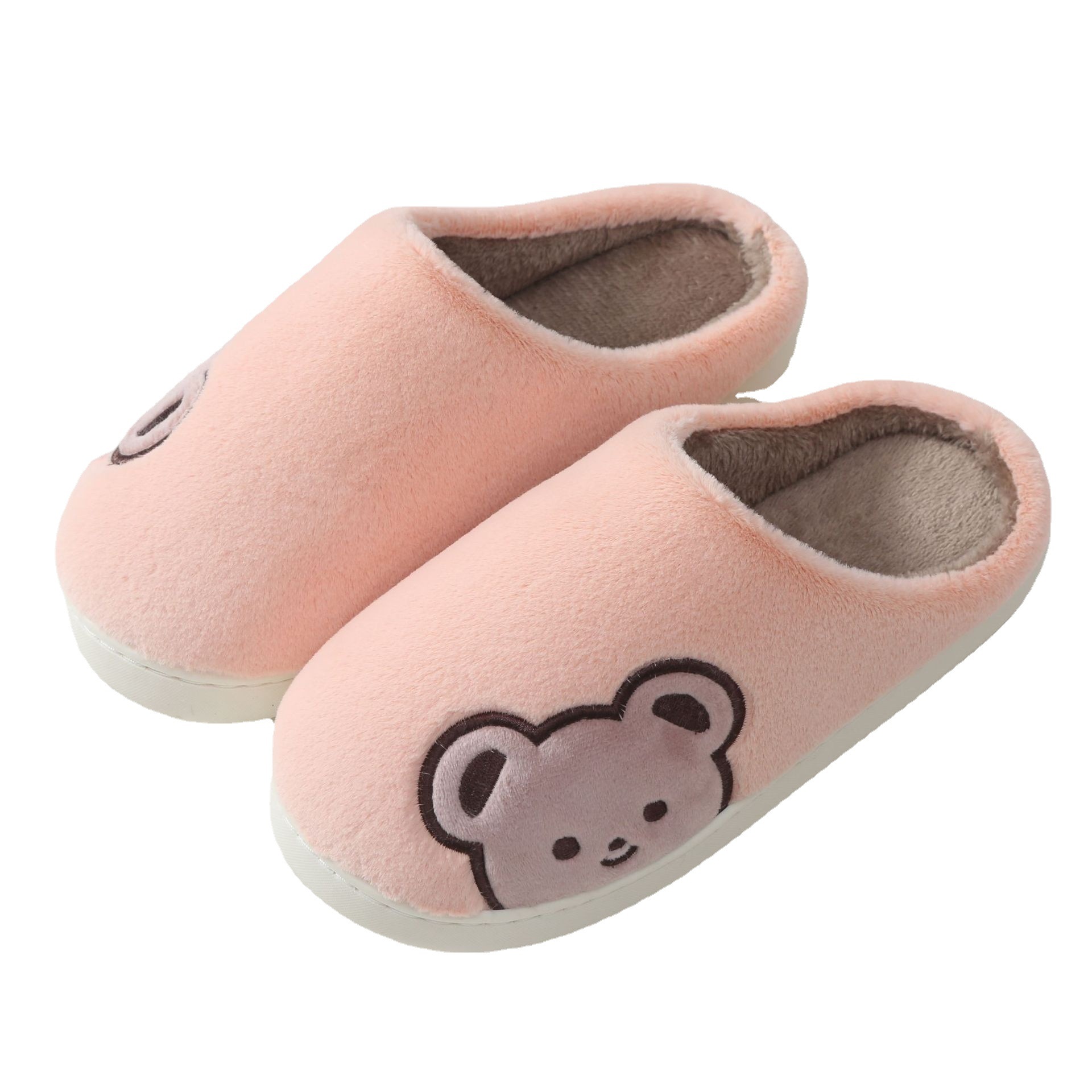 New couple cotton slippers, women's home warm and anti-slip plush slippers, cute cartoon indoor home slippers wholesale Application Scenario