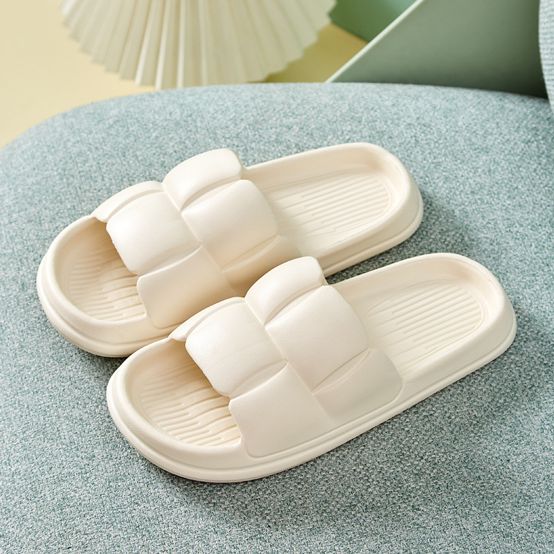 New wholesale summer anti-slip eva home bathroom couple's poop feeling cool slippers for men and women, one piece on delivery Item Picture