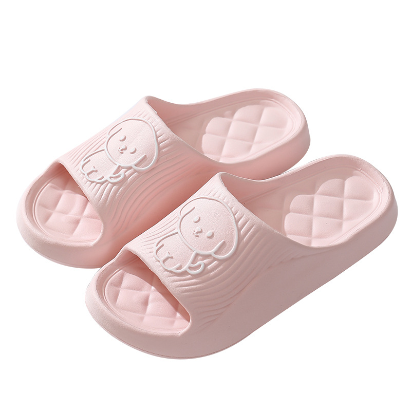 Cartoon little puppy eva anti-slip bathroom slippers, men's home slippers for the shower room, women's cooling slippers can be worn outside Application Scenario