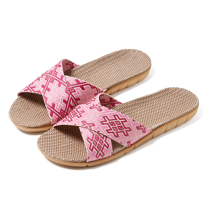 New linen slippers for women, Spring and Autumn Home indoor, anti-slip, anti-odor, silent and sweat-absorbing fabric, cotton and linen slippers for men Application Scenario