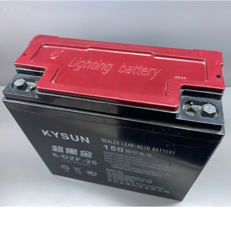 KYSUN Big Black Bull solar battery is a high-quality maintenance-free, recyclable lead-acid battery with a capacity of 12V20AH Specification image