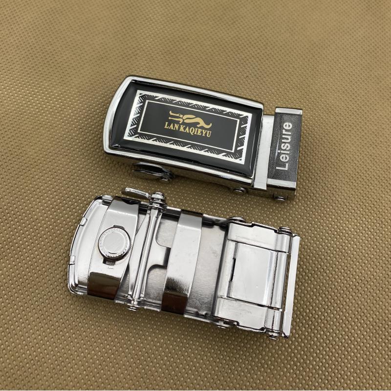 The classic men's round-head automatic buckle individual belt buckle is economical, sturdy and durable Item Picture