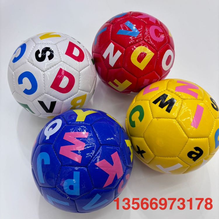 2号儿童英文数字足球 厂家直销