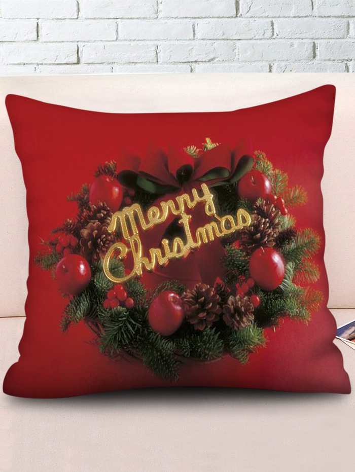 Cross-border exclusive Santa Claus Snowman Deer imitation linen pillowcase cushion cover digital print Christmas pillowcase Application Scenario