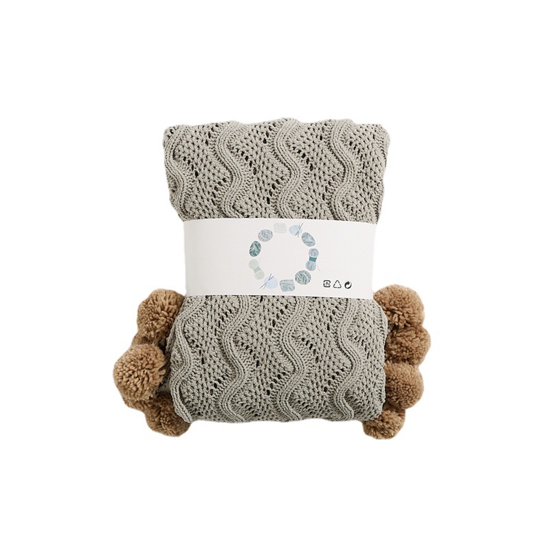 New products: Four Seasons Nordic A Class Ball Chenier living Room knitted blanket Sofa blanket Throw pillow Fantas Application Scenario