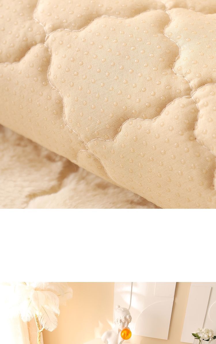 北欧奶油色ins风沙发垫四季通用毛绒坐垫子沙发套罩靠背巾批发详情8