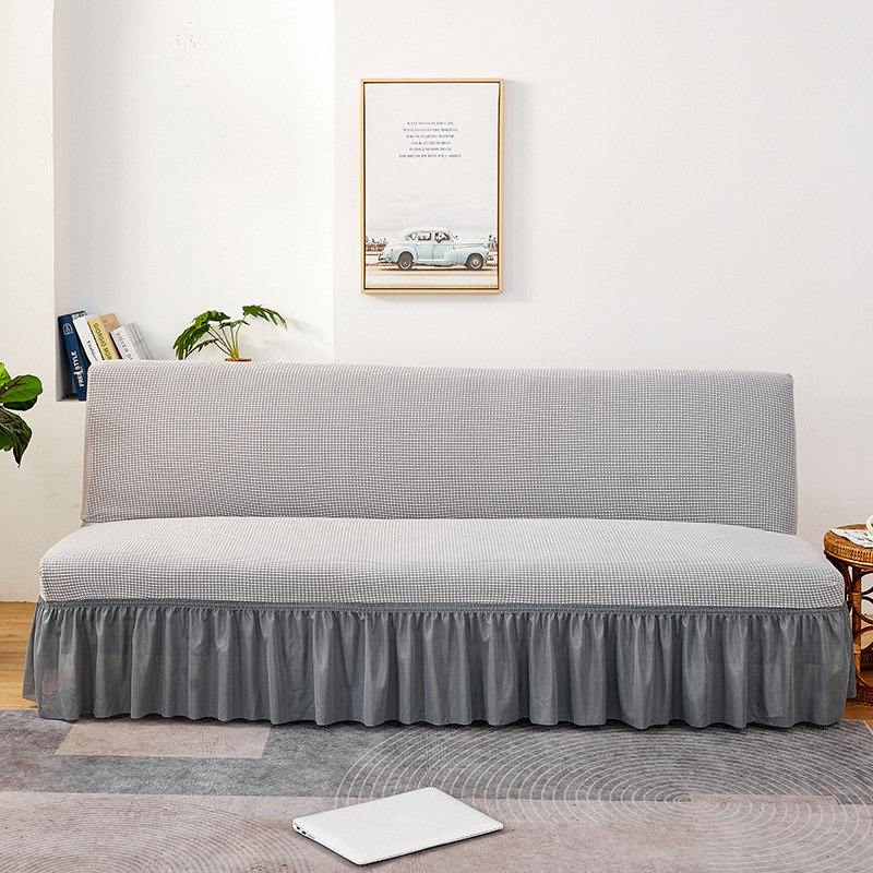 Corn kernel sofa bed cover, skirt skirt style, foldable, armless, elastic sofa cover, bottom swing style, cross-border wholesale Item Picture