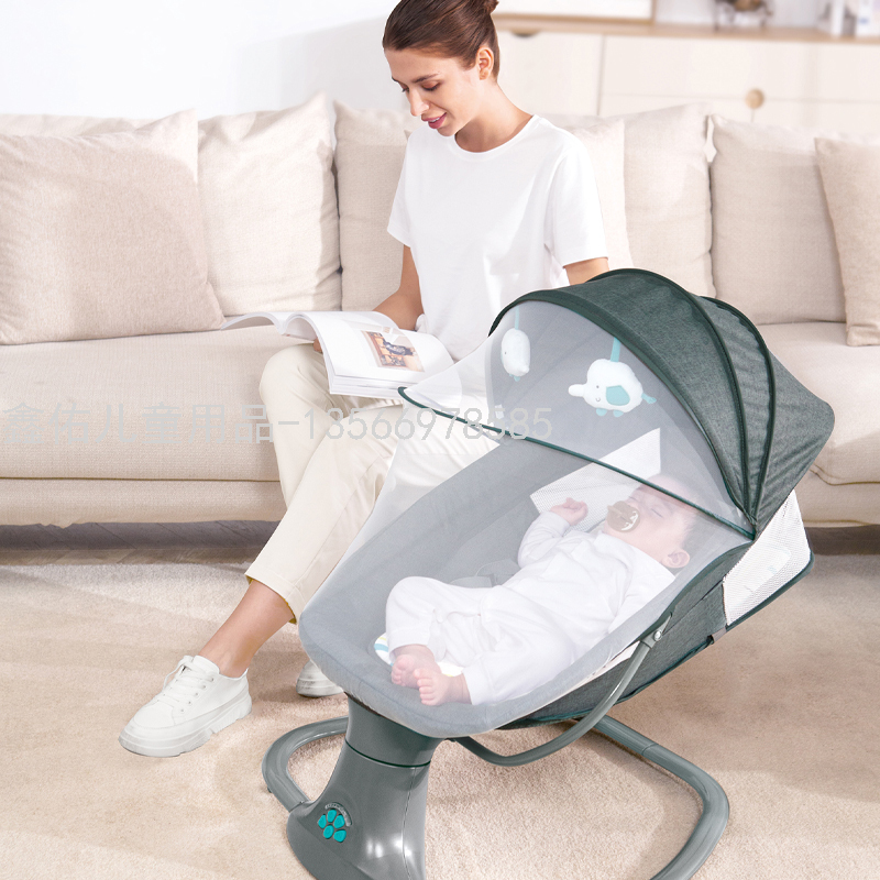 mastela婴儿电动摇椅宝宝哄娃睡觉新生儿摇篮床儿童安抚椅躺椅细节图