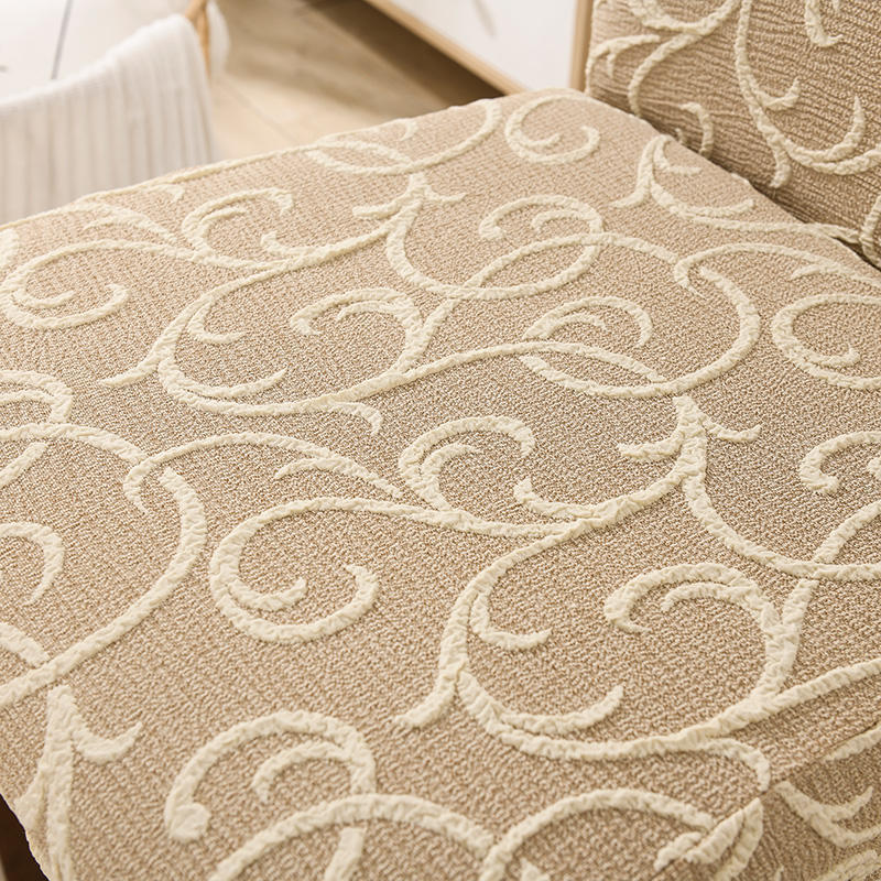 Elastic relief jacquard chair cover, high-end full-package chair cover for hotels, thickened one-piece fabric European-style stool cover Specification image