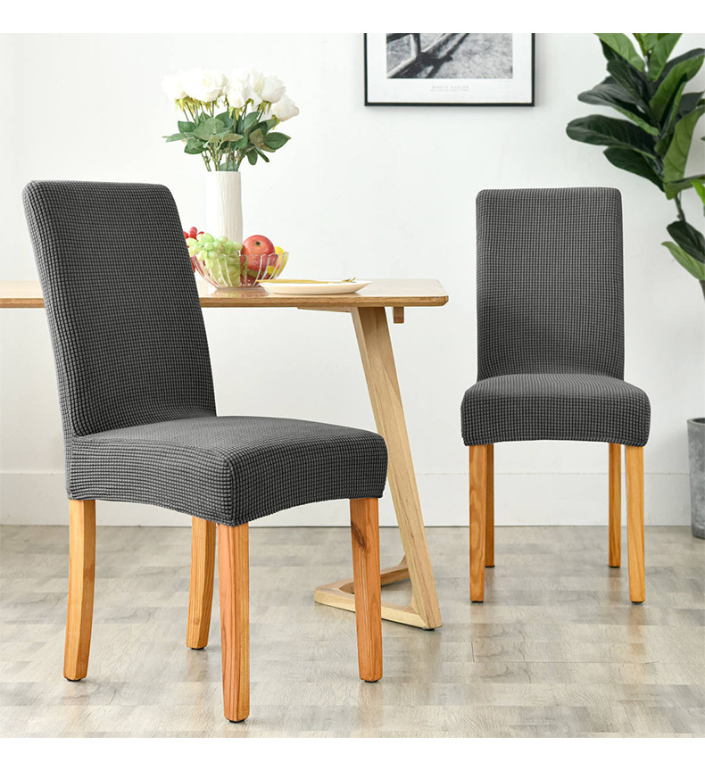Cross-border elastic home hotel dining Chair Parsons Chair Chair cover with corn kernel velvet pic 4
