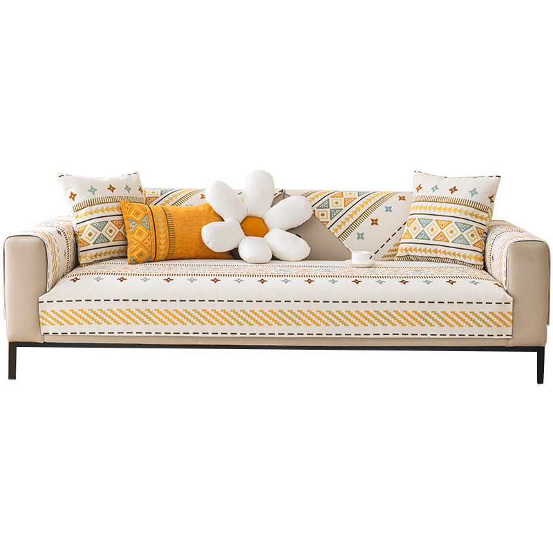 Bohemian Snowstorm Neil sofa cushions, all-season universal, complete set of anti-slip sofa covers, seat cushions and backrest covers wholesale Application Scenario