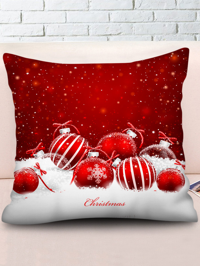 Cross-border exclusive Santa Claus Snowman Deer imitation linen pillowcase cushion cover digital print Christmas pillowcase