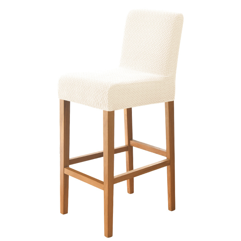 Cross-border elastic home hotel club bar stool cover Barstool high stool cover T-shaped jacquard fabric Item Picture