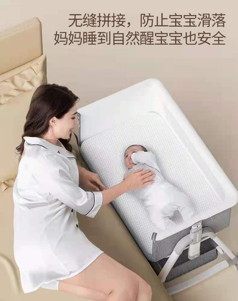 欧式折叠婴儿床拼接大床bb多功能便携式婴儿床新生儿床边床摇篮床详情6