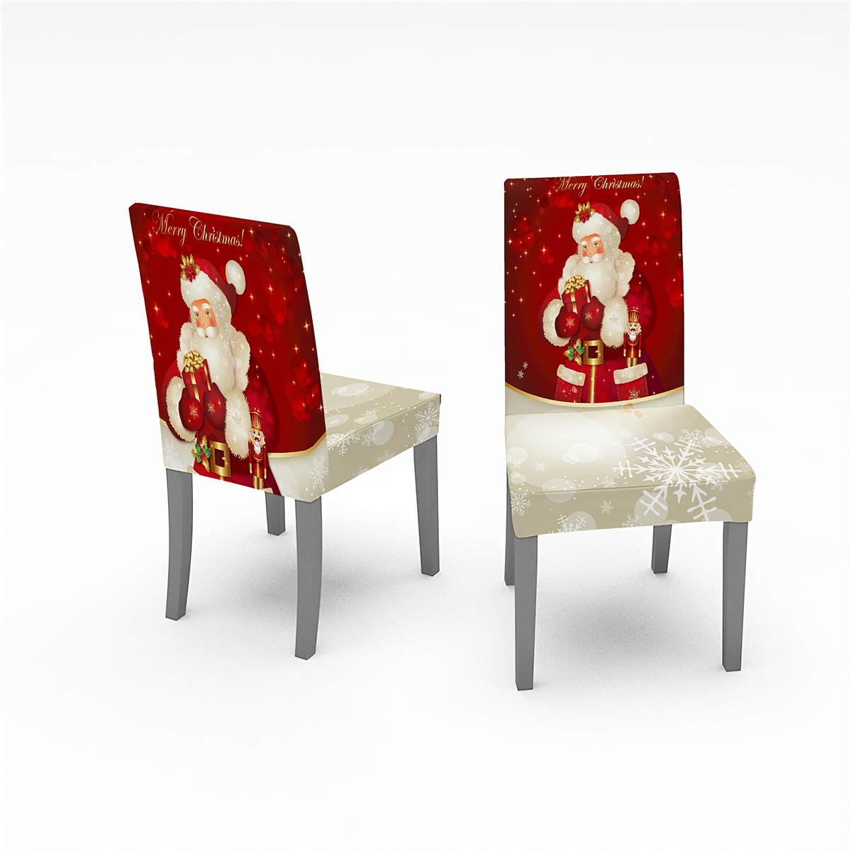 Christmas printed tablecloth, chair cover, festive decoration, elastic one-piece chair cover, absorbent tablecloth Application Scenario