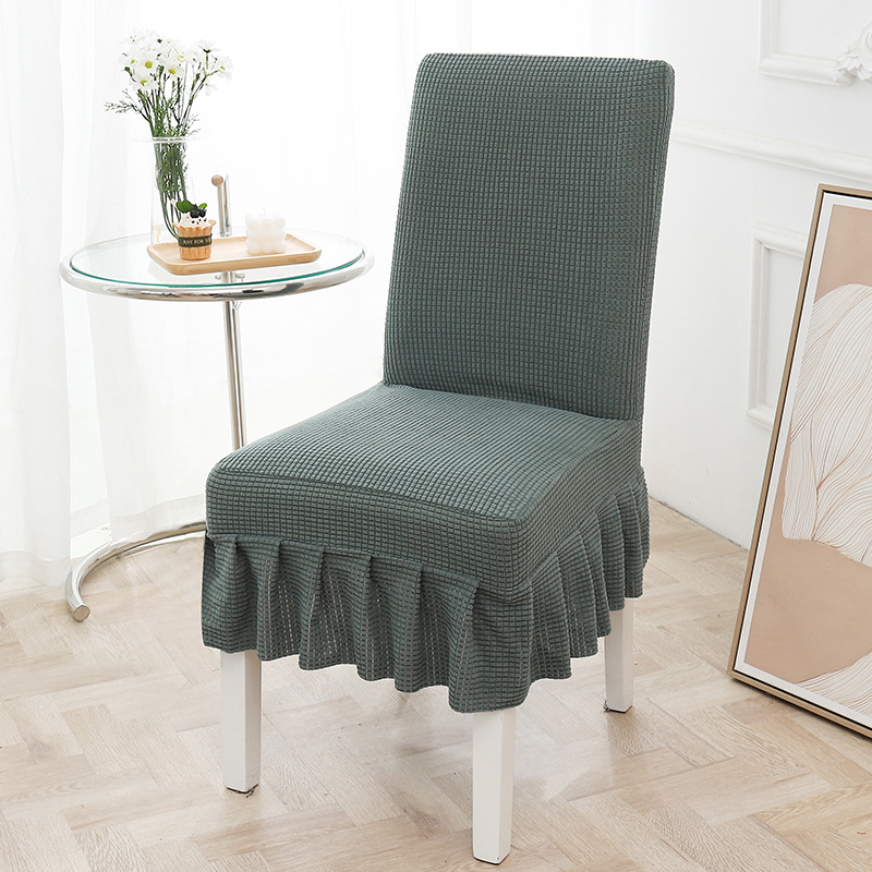 Household all-purpose dining chair cover, simple hotel dining table, stool cover, chair cover, universal cushion, backrest integrated Specification image