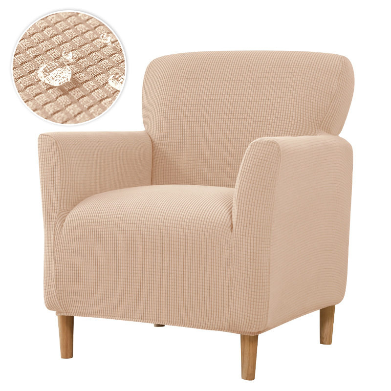 Cross-border elastic waterproof Waffle waterproof corn wool small single armrest sofa cover Item Picture