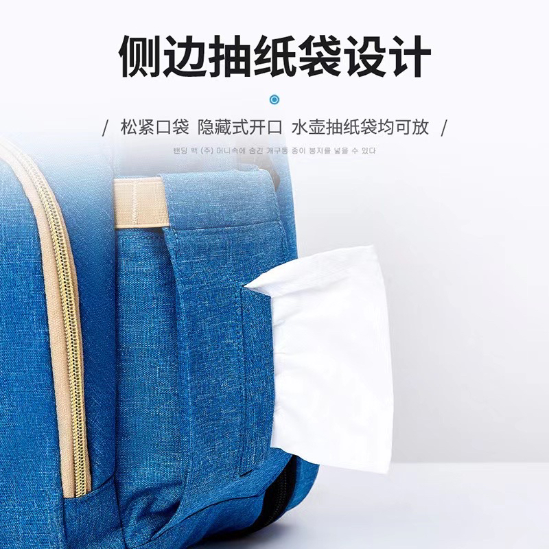 妈咪包折叠床中床待产包多功能大容量双肩母婴包外出背包详情8