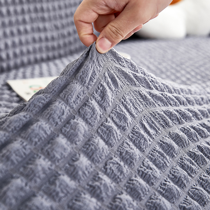 Elastic bubble yarn sofa cover, fabric all-inclusive universal set wholesale, modern and simple sofa cushion