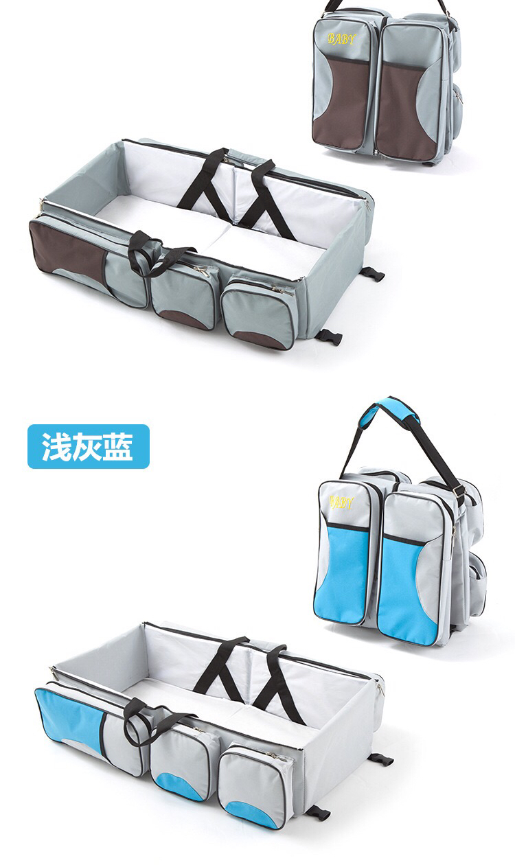 Baby travel folding bed, portable, multi-functional mother and baby bag, crib, crib pic 8