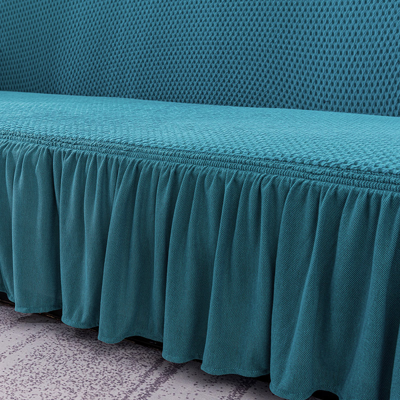 High-end solid-color fabric sofa covers from Northern Europe, fully covered with lace and thickened, Turkish small square sofa covers available for wholesale all year round details Picture